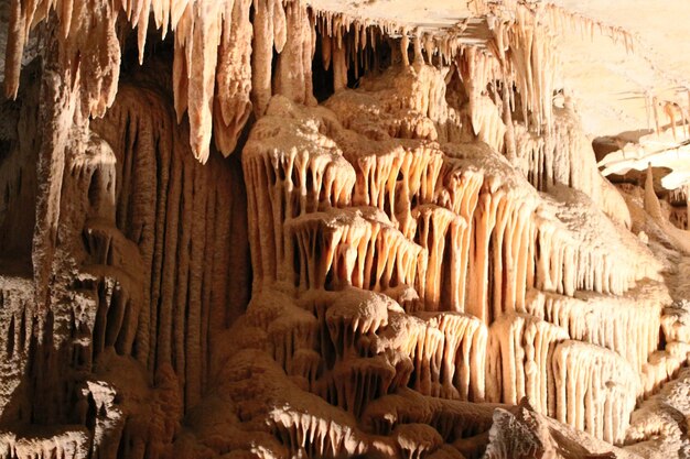 Rock formations in cave