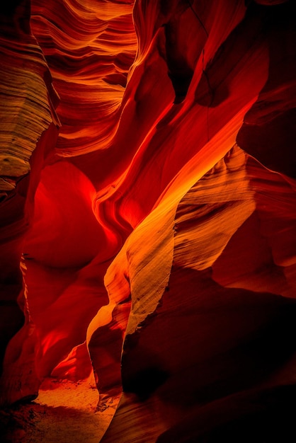 Photo rock formations in cave