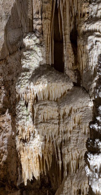 Rock formations in cave