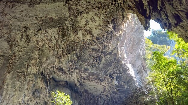 rock formations and caves at PETAR Alto Ribeira Tourist State Park in Sao Paulo Brazil