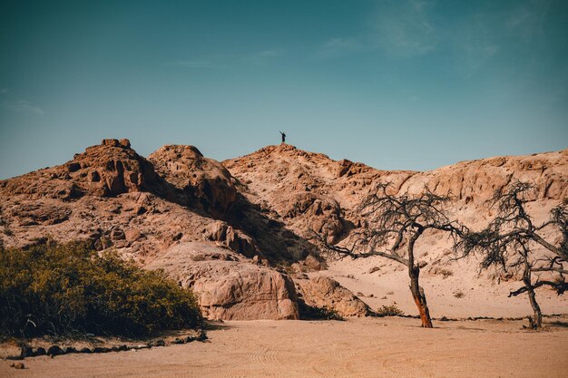 Photo rock formations in desert against sky