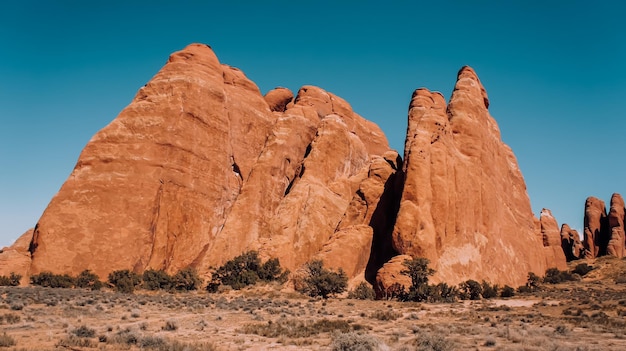 사막 의 바위 형성