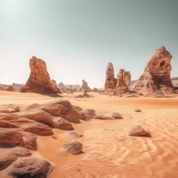 Rock formations in the desert