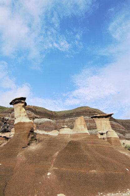 Photo rock formations on landscape against sky
