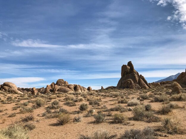 Foto formazioni rocciose sul paesaggio contro il cielo