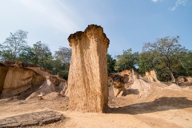 Photo rock formations on landscape against sky