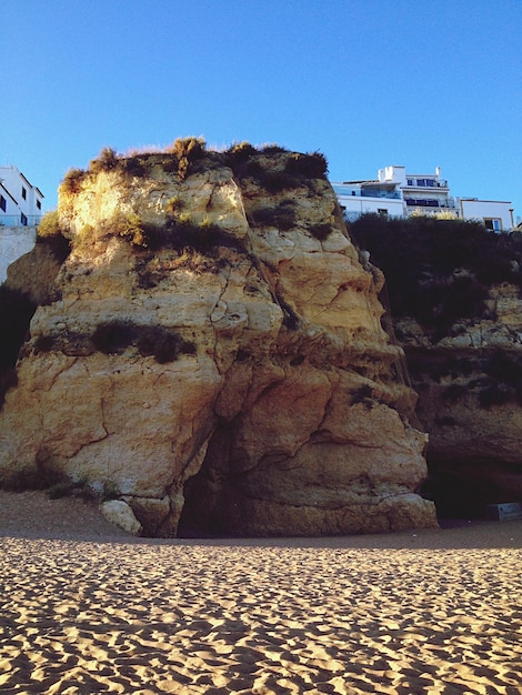 Rock formations on landscape