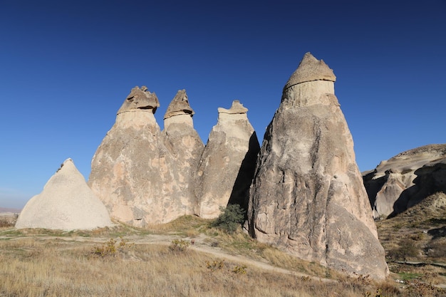 Rock Formations in Pasabag Monks Valley Cappadocia Nevsehir Turkey