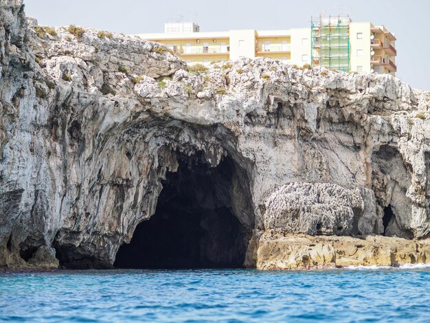 Rock formations in sea