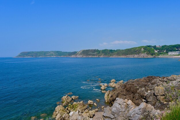 Rock formations in sea