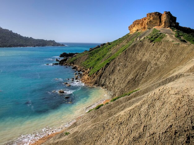 Rock formations at seaside