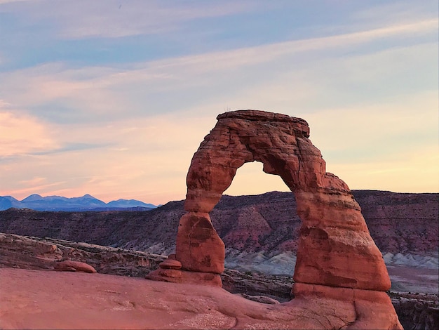 Foto formazioni rocciose al tramonto