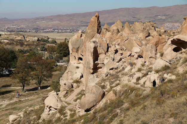 Rock Formations in Zelve Valley Cappadocia Nevsehir Turkey