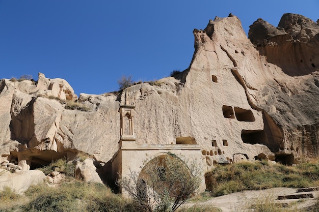 Rock Formations in Zelve Valley Cappadocia Nevsehir Turkey