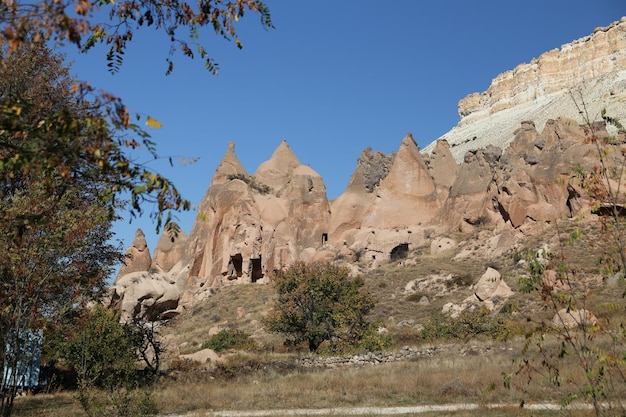 Rock Formations in Zelve Valley Cappadocia Nevsehir Turkey