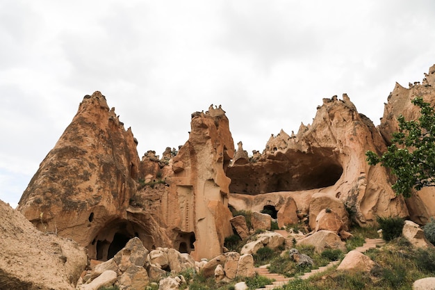 Rock Formations in Zelve Valley Cappadocia