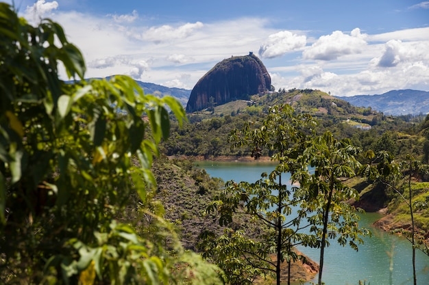 Rock of guatape (piedra del penol) in colombia