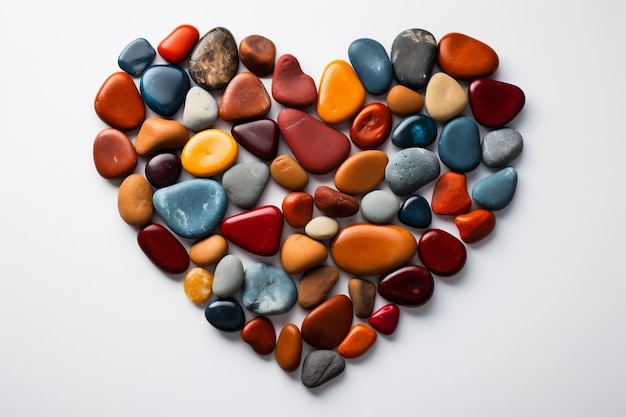 Фото Каменное сердце изолировано на прозрачном фоне генеративный ии