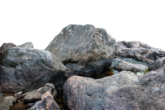 Rock isolated on white background