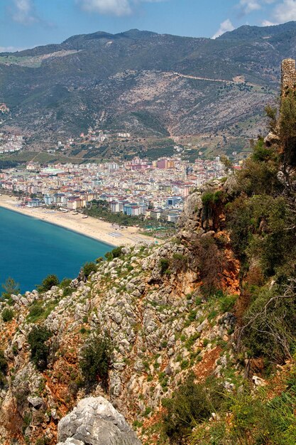 Rock and Mediterranean sea in Turkey