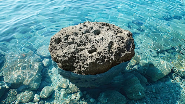 Rock in the Middle of a Body of Water