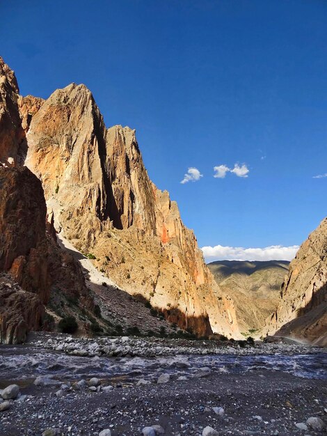 Rock mountain against sky