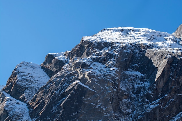 Rock mountain peaks in Himalayas, India