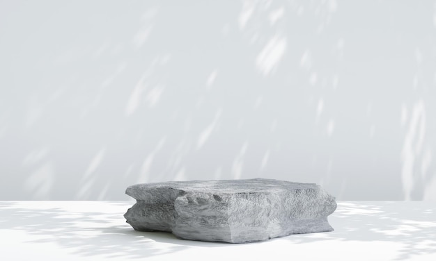rock podium for product presentation natural beauty pedestal relaxation and health 3d illustration