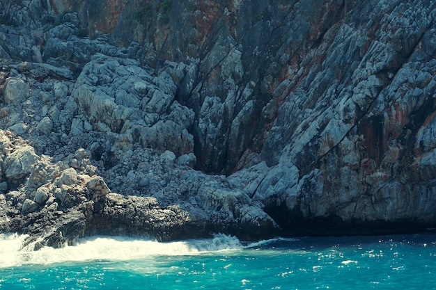 Premium Photo | Rock sea and wave in turkey