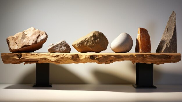 Rock Shelf for Product Display AI Generated