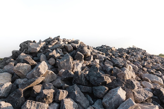 Rock stack isolate on white background