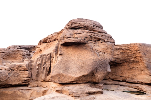 Rock stenen deel op witte achtergrond isolate