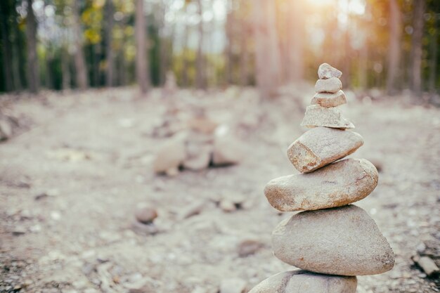 Rock tower with zen.