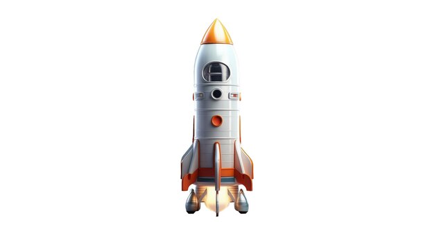 Rocket 3D Rendering van Moderne Raketten geïsoleerd