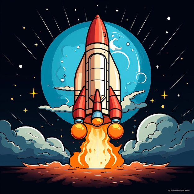 Rocket icon created with generative AI