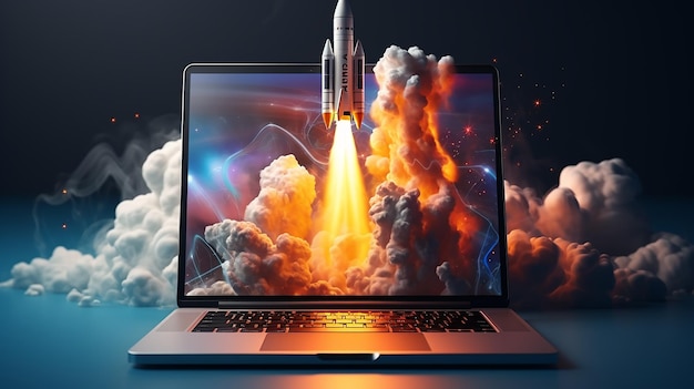 rocket laptop start speed 3d technology