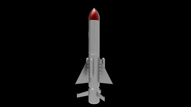 Ракетно-ракетная война конфликт боеприпасы боеголовка ядерное оружие ядерное оружие 3d иллюстрация космический корабль