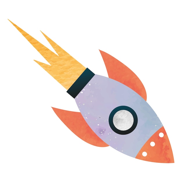 Rocket png sticker colorful design transparent background