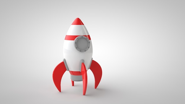 ロケット船の3 dイラストレーション