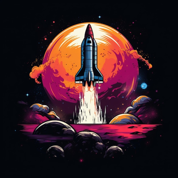 rocket ship illustration