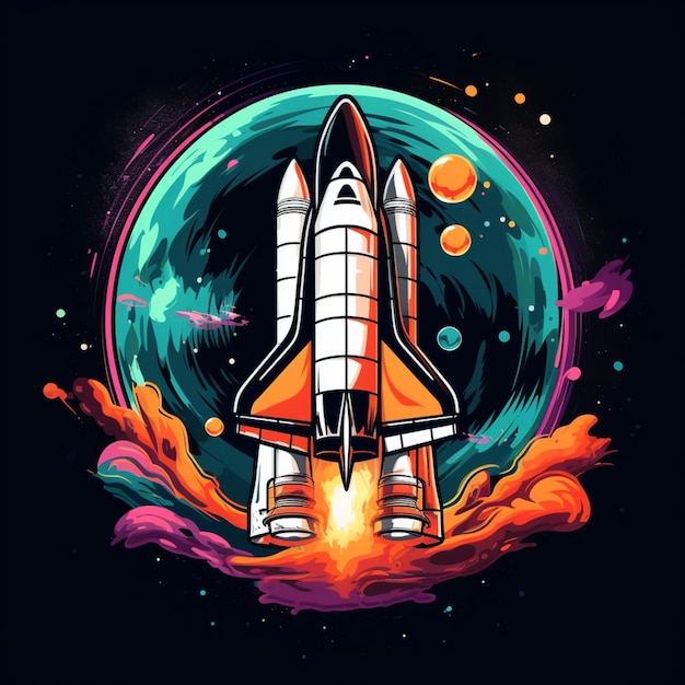 rocket ship illustration