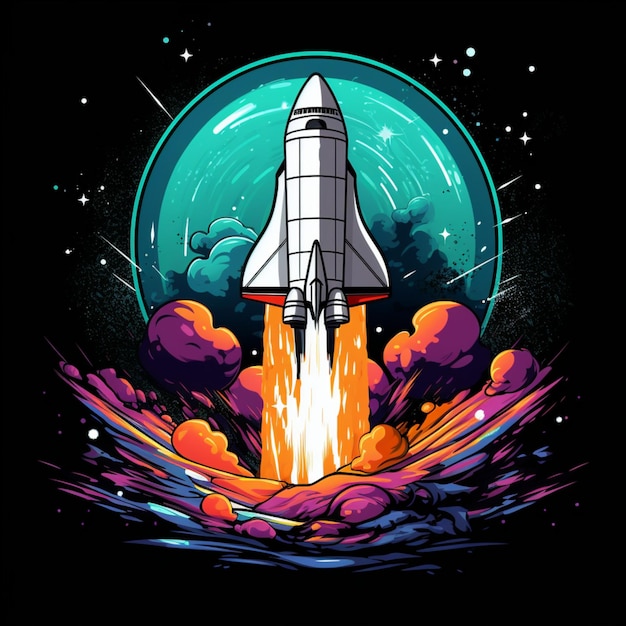 rocket ship illustration