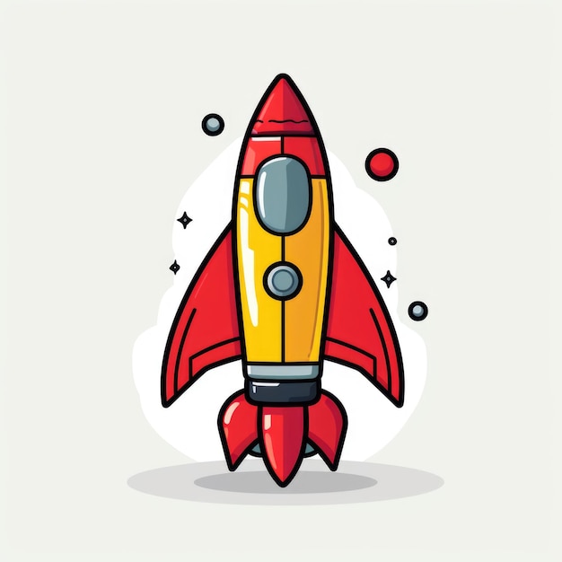 Rocket ship mascot for a company logo Generative AI