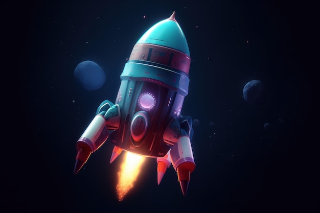Rocket ship startup Generate Ai
