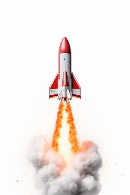 Rocket on a white background