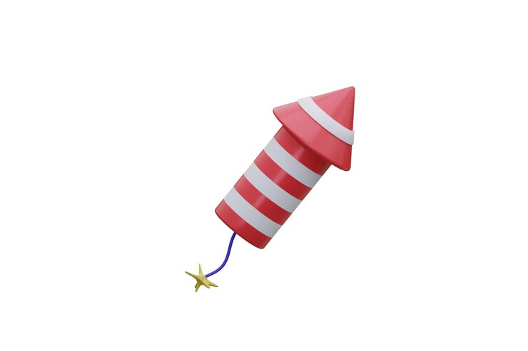Photo rocket winter icon isoled white backgroung 3d rendering