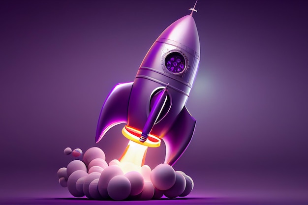 A rocket with a rocket on it