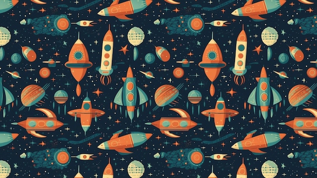 Photo rockets pattern