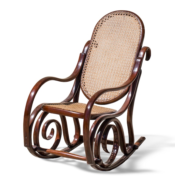 Rocking chair on white