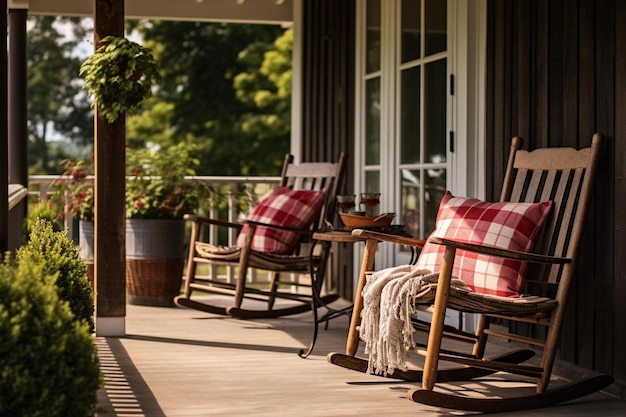 rocking chairs on the porch